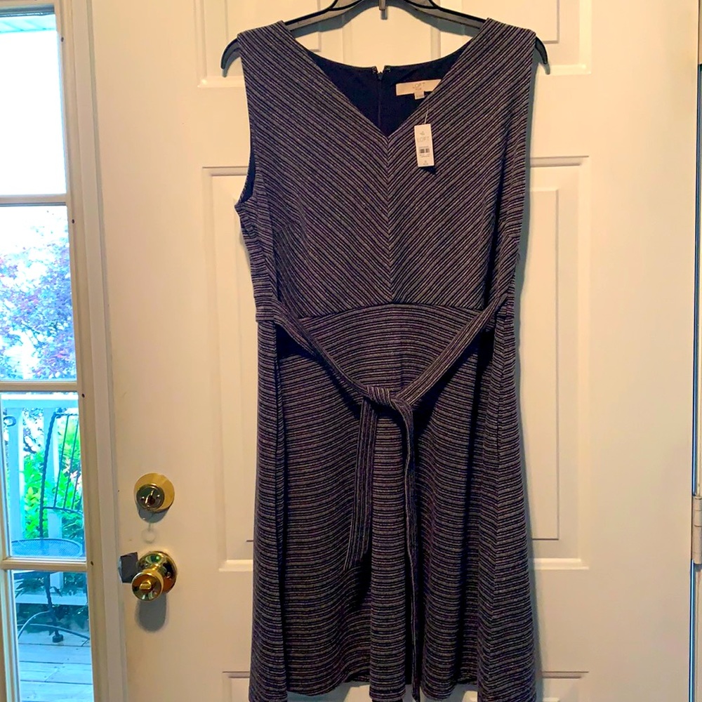 NWT LOFT plus Dress tie waist and pockets Sz 18